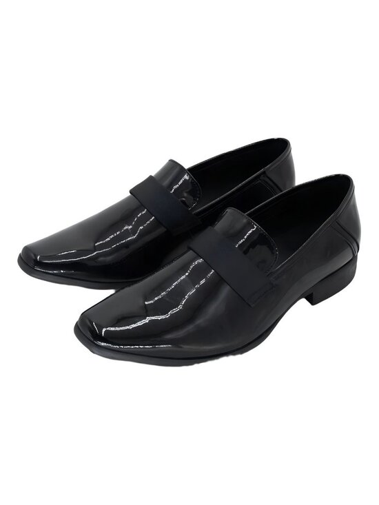 Calvin Klein Bernard Slip On Tuxedo Loafer Patent Black Sz US 12M EU 45.5 main image 4